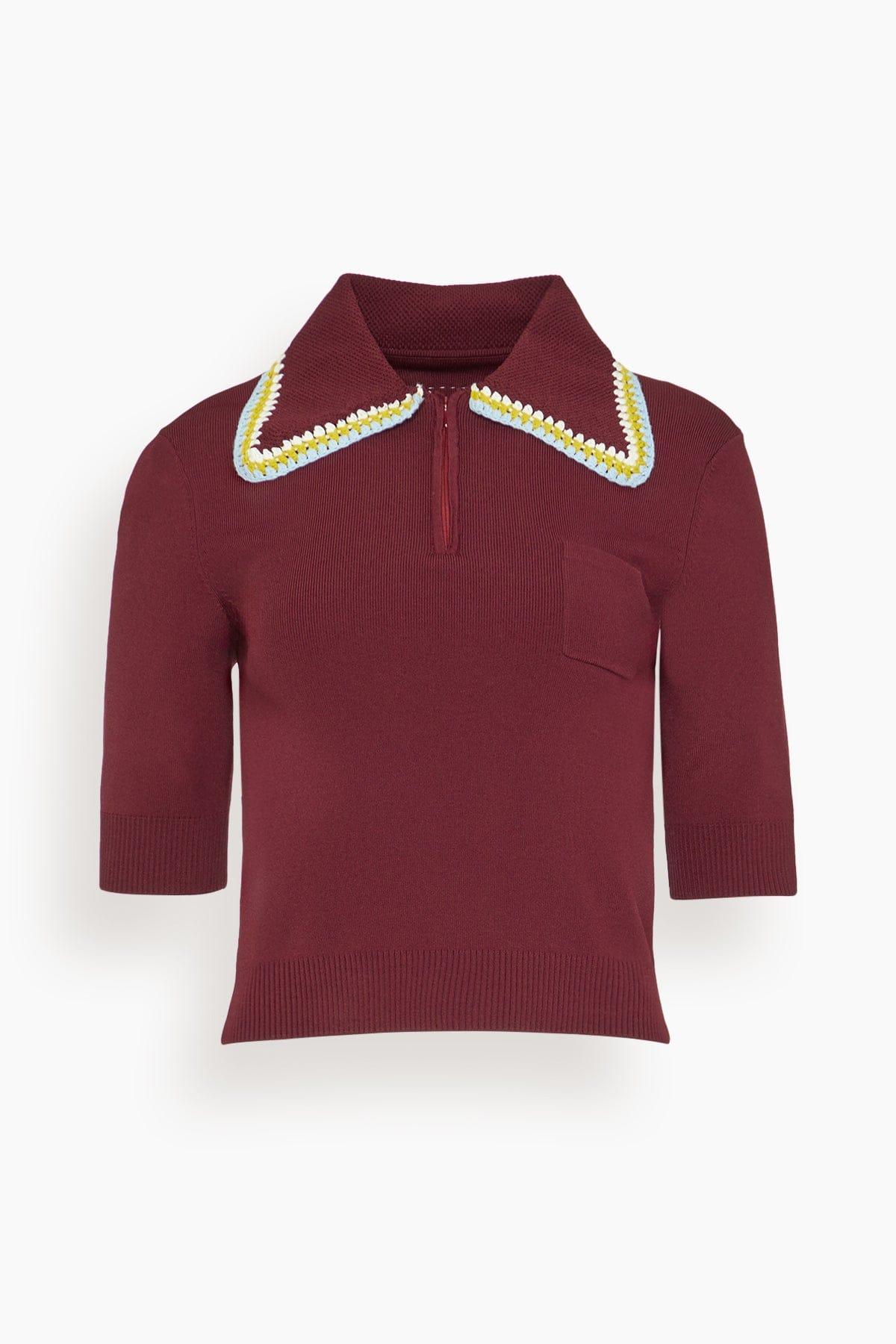 Jasper Knit Polo in Chocolate by ALEMAIS