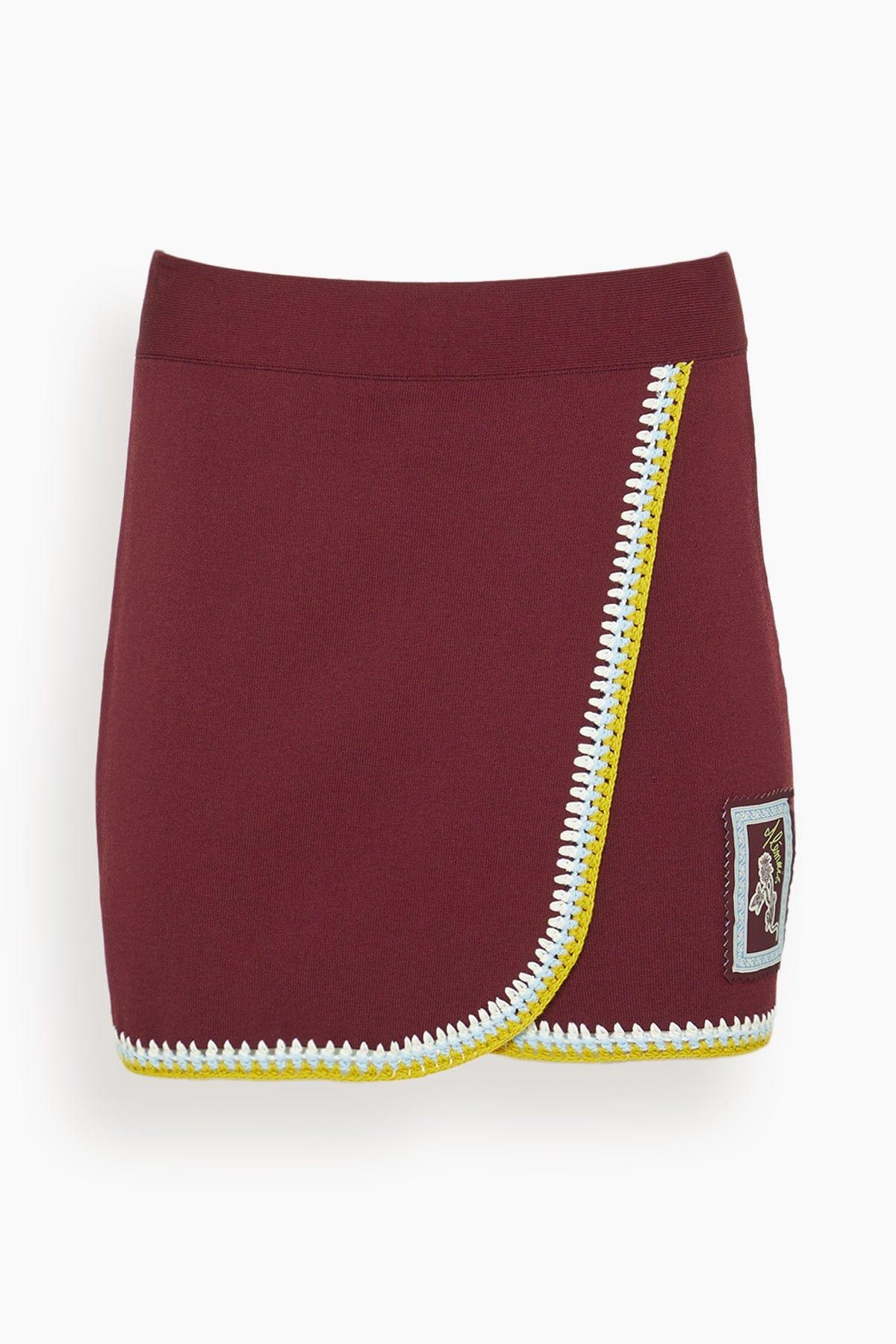 Jasper Knit Skirt in Chocolate by ALEMAIS