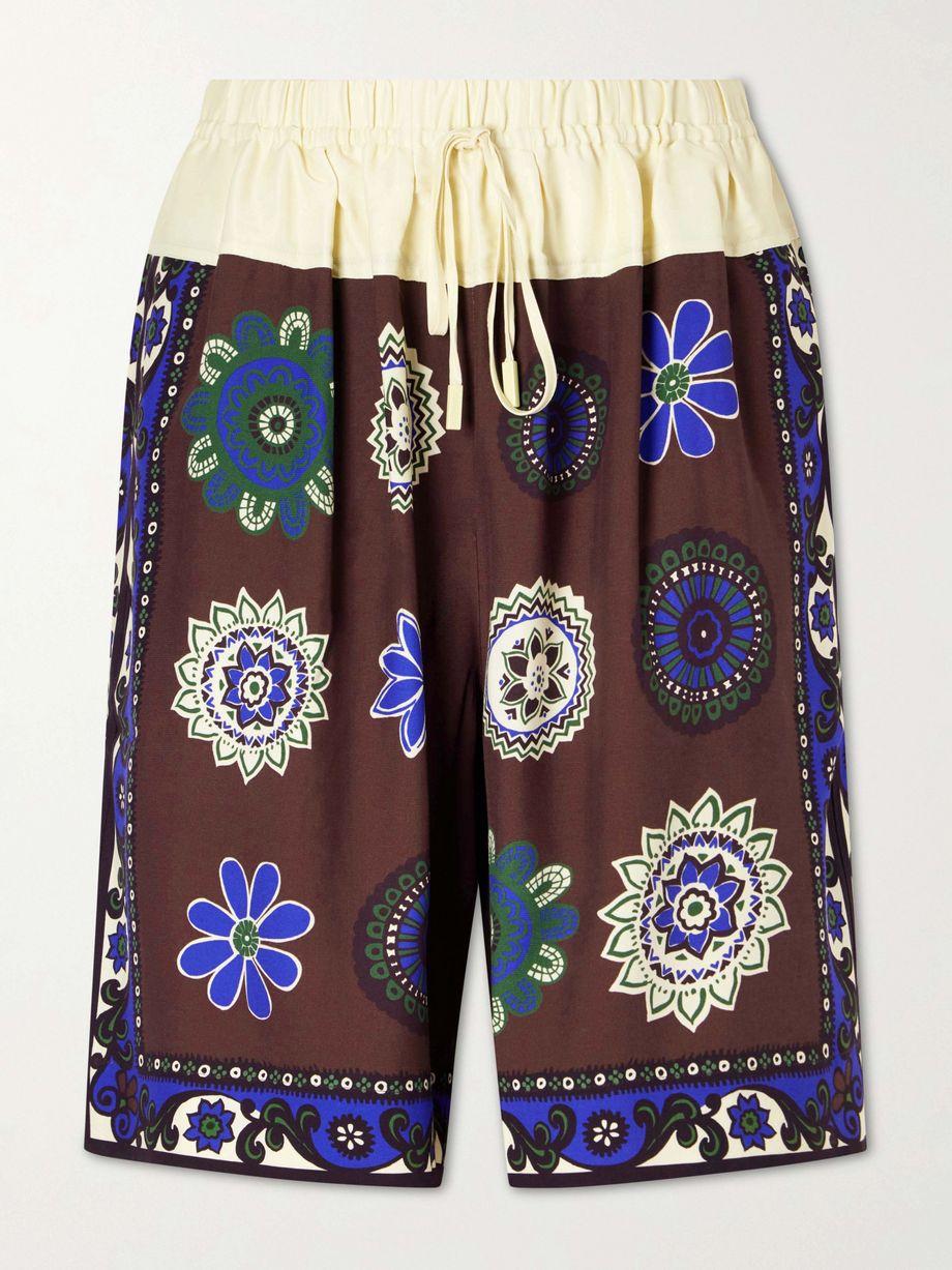 Jasper crepe printed shorts by ALEMAIS