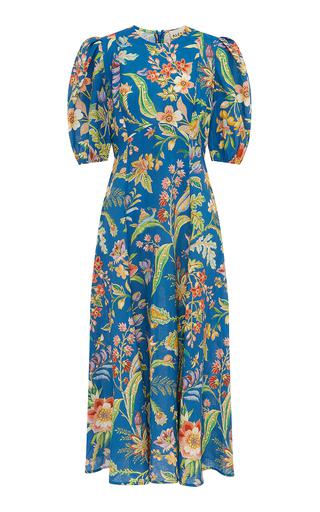 June Floral Linen Midi Dress by ALEMAIS