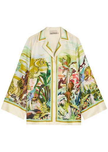 Jungle Boogie printed silk shirt by ALEMAIS