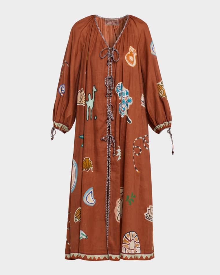 Laurence Tie-Front Maxi Dress by ALEMAIS