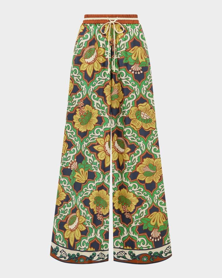 Liana Silk Palazzo Pants by ALEMAIS