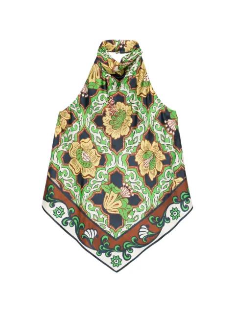 Liana floral halterneck top by ALEMAIS