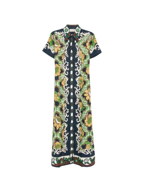 Liana floral-print shirt midi dress by ALEMAIS