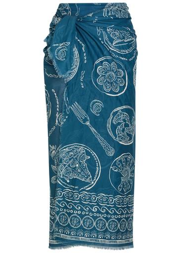Lucky printed cotton pareo by ALEMAIS