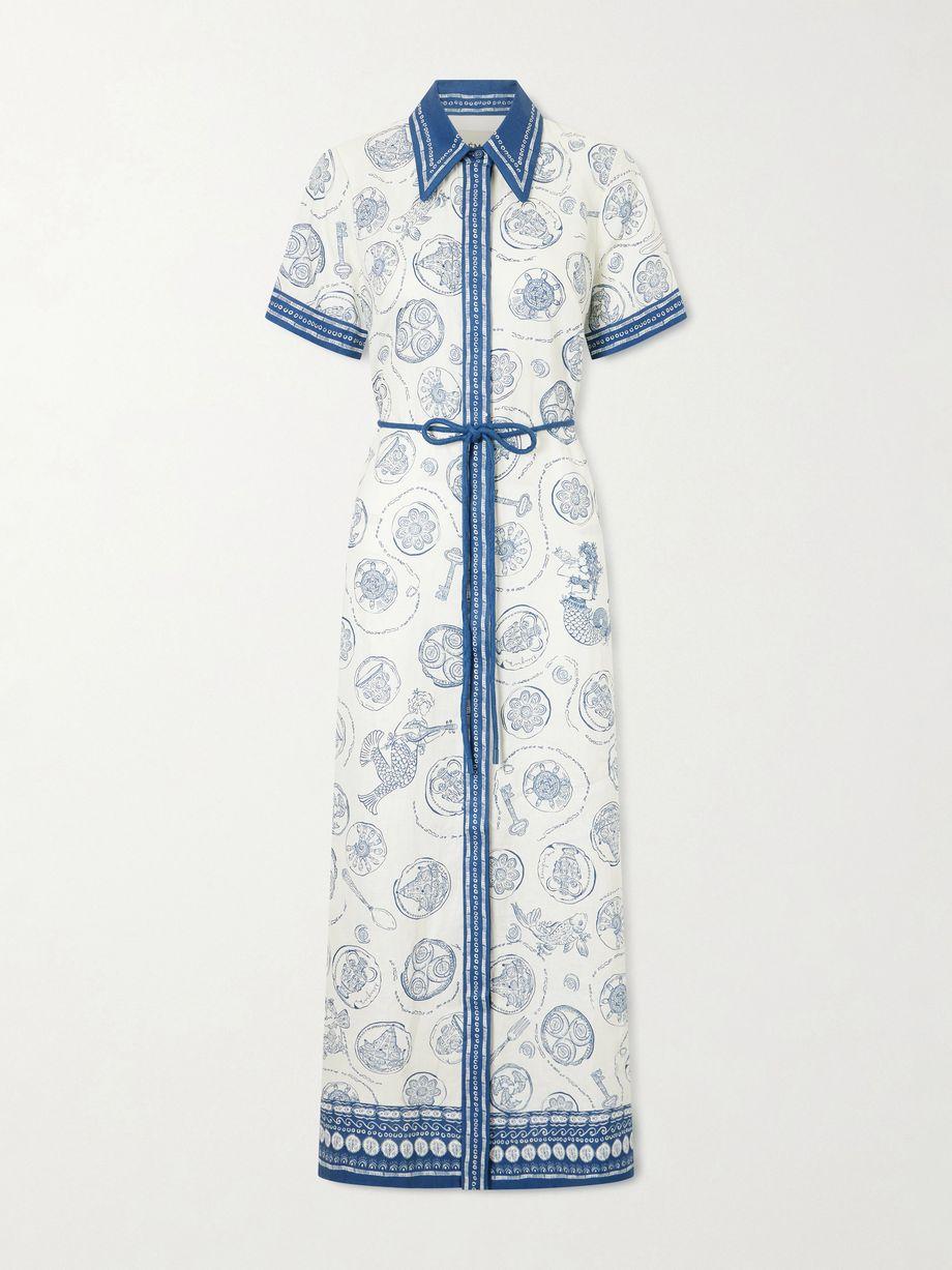 Lucky printed linen maxi dress by ALEMAIS