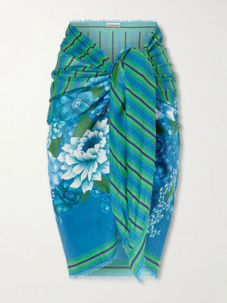 Margo printed organic cotton-voile pareo by ALEMAIS