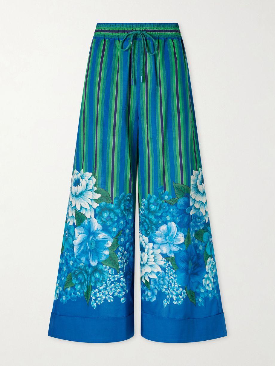 Margo printed organic cotton-voile wide-leg pants by ALEMAIS