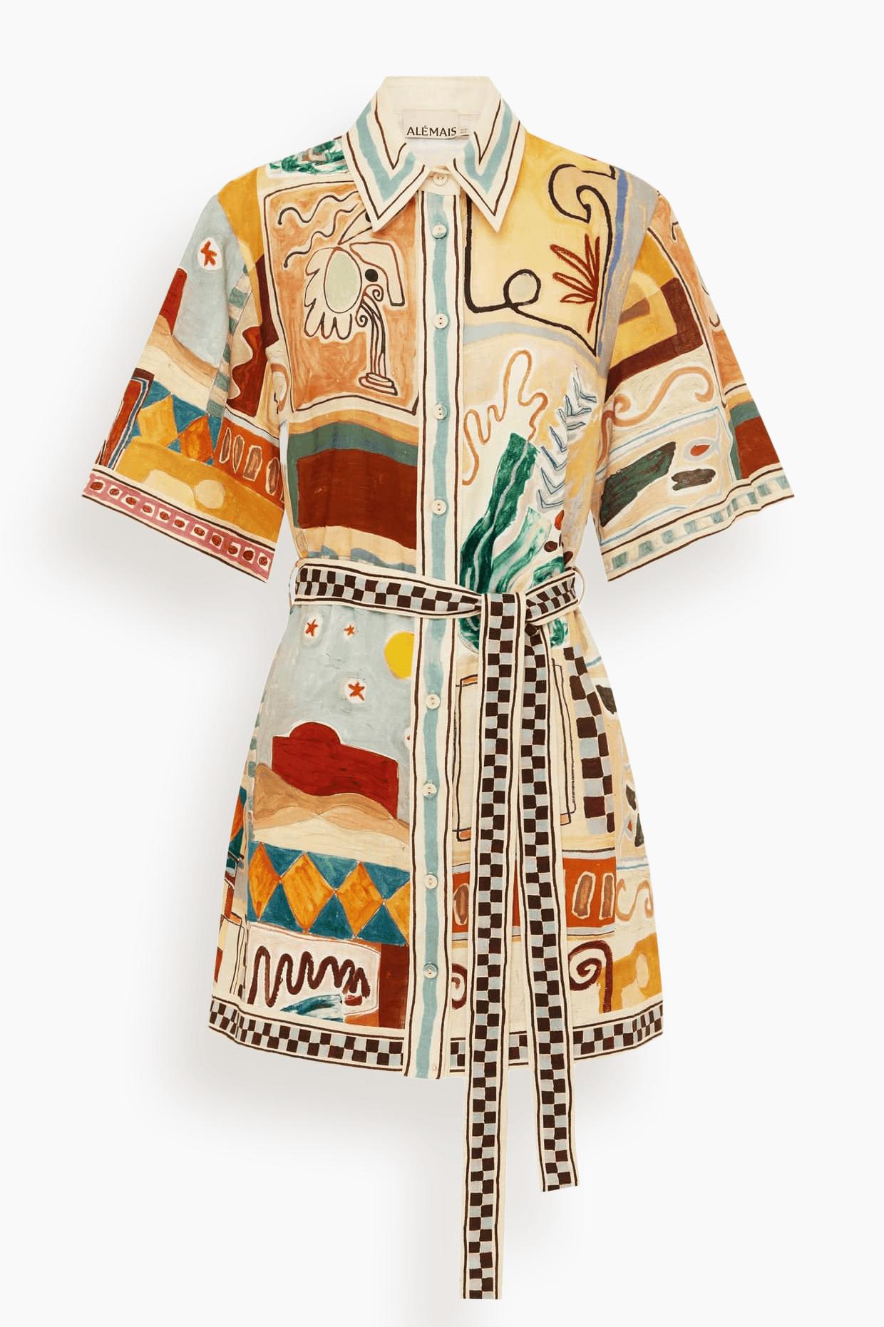 Michelle Mini Dress in Multi by ALEMAIS