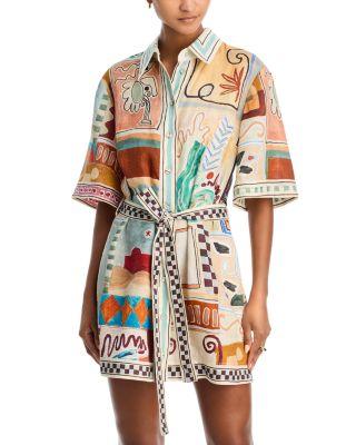 Michelle Mini Linen Dress by ALEMAIS