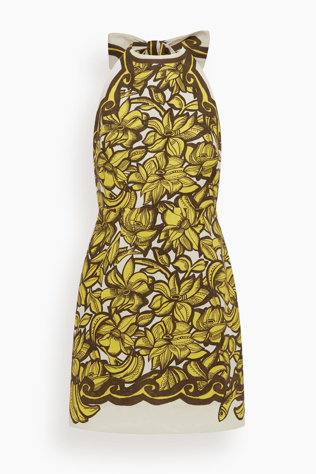 Mona Mini Dress in Yellow by ALEMAIS