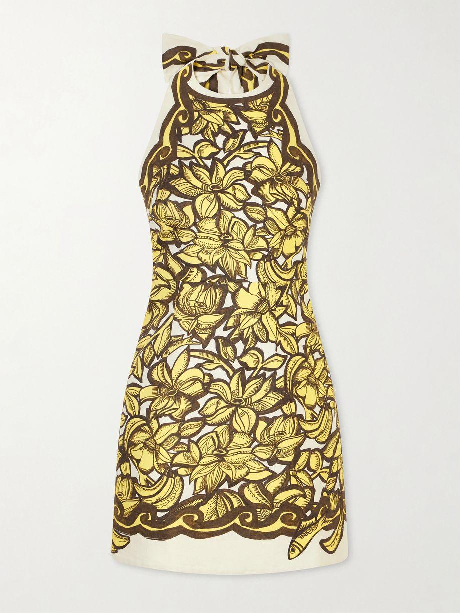 Mona floral-print hemp mini dress by ALEMAIS