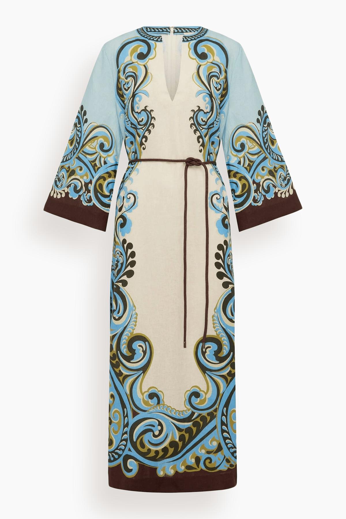 Natalia Midi Dress in Cream by ALEMAIS