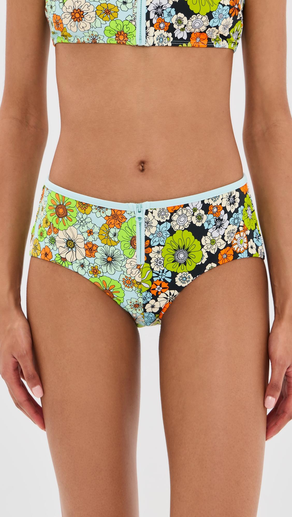 Orange Blossom Zip Bikini Boy Briefs by ALEMAIS