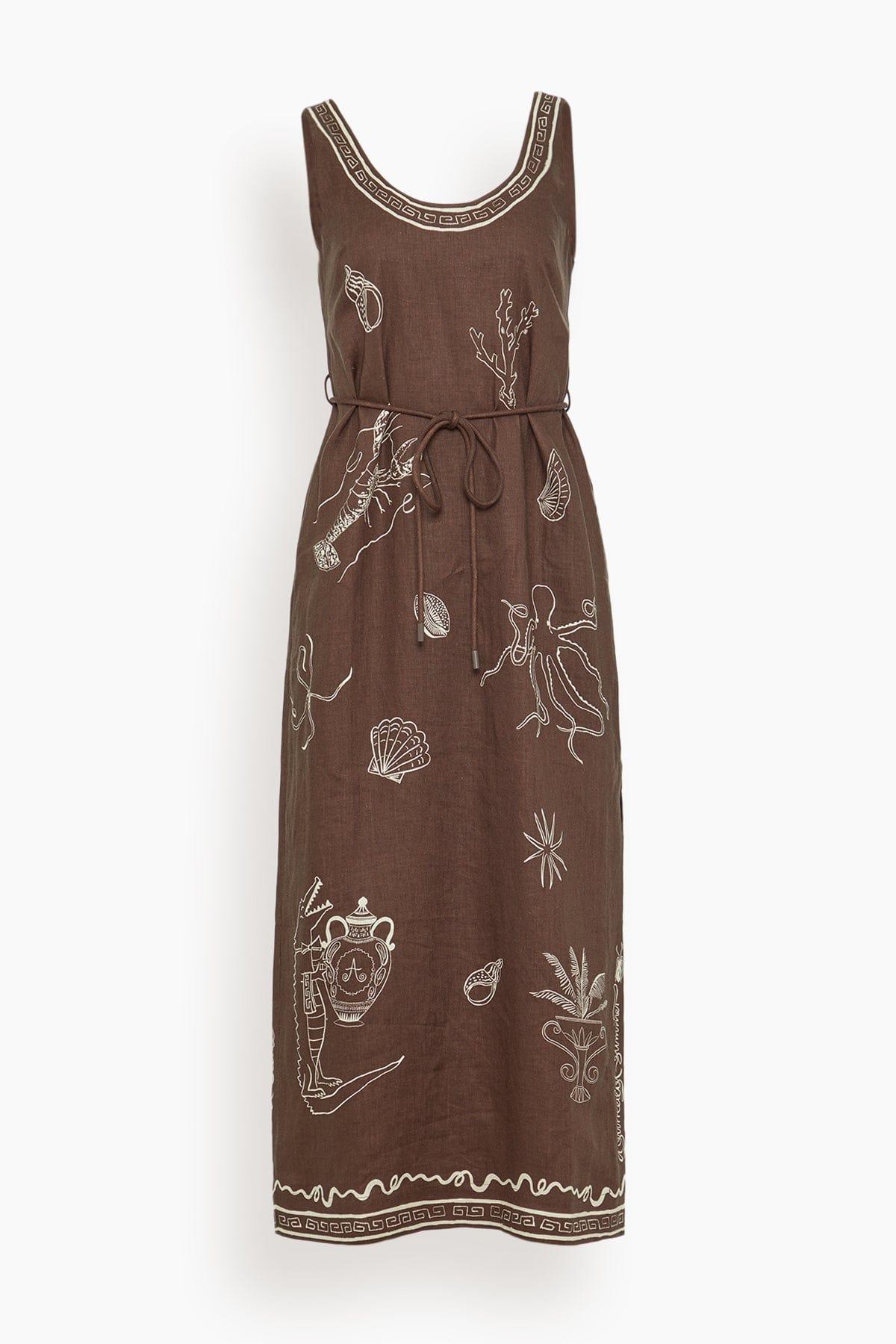 Sammy Midi Dress in Chocolate (TS) by ALEMAIS