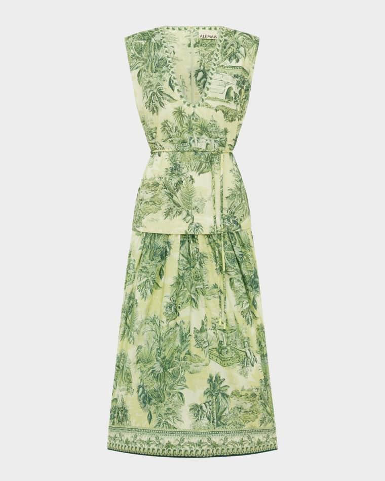 Sara Printed Midi Dress by ALEMAIS