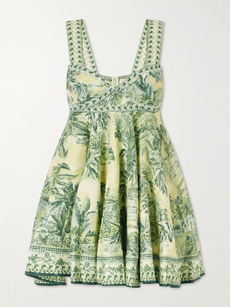 Sara printed linen mini dress by ALEMAIS