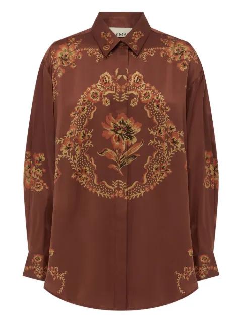 Seraphina floral-print silk shirt by ALEMAIS