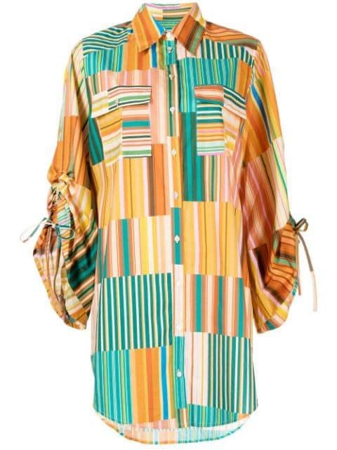 Sloane abstract-print shirt dress by ALEMAIS