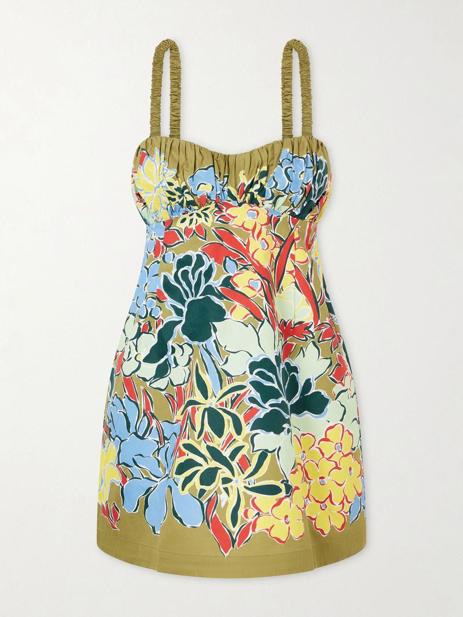 Solstice printed organic cotton mini dress by ALEMAIS