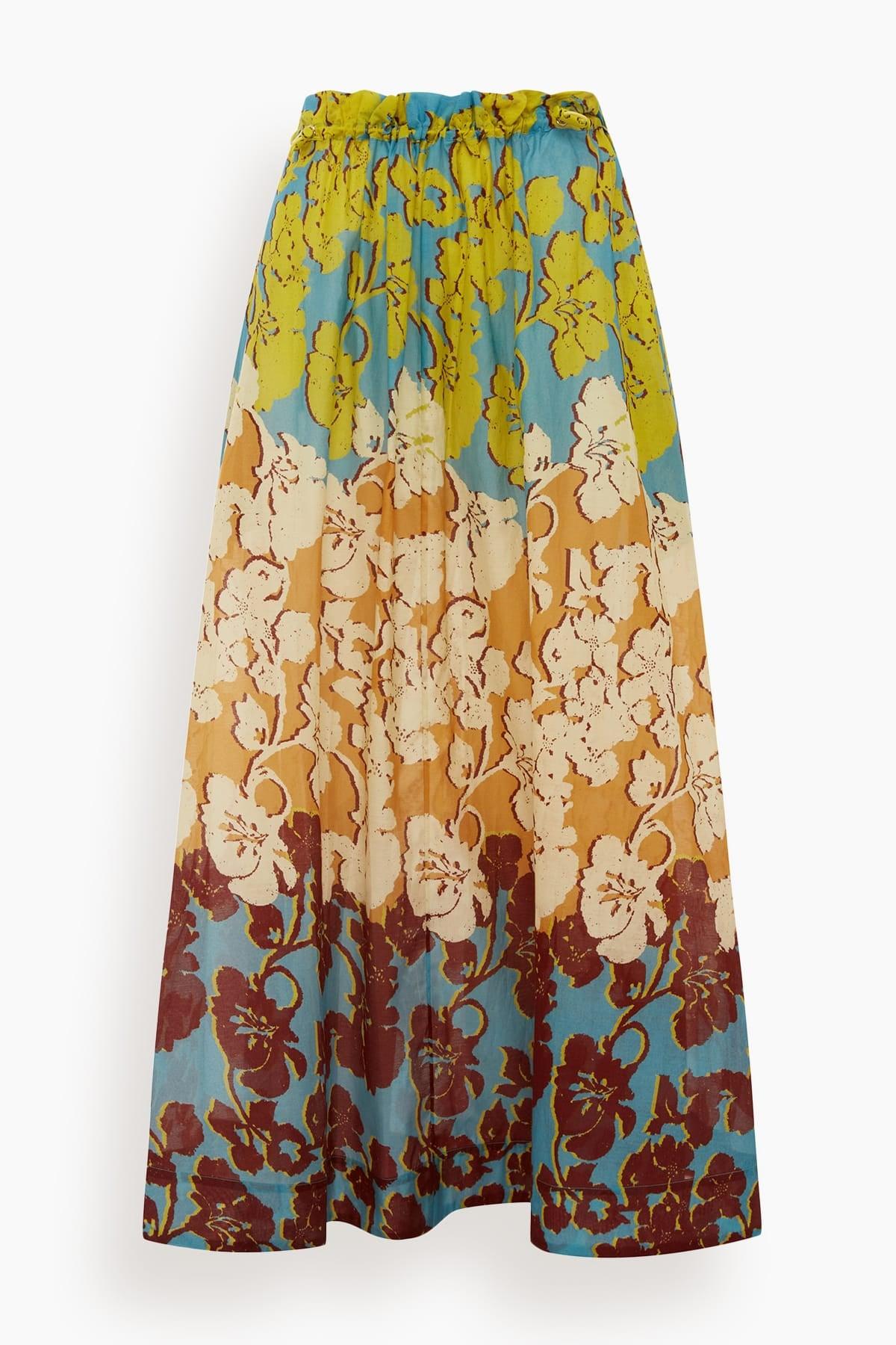 Splice Midi Skirt in Multi by ALEMAIS