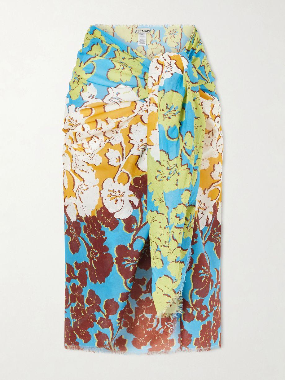 Splice printed organic cotton-voile pareo by ALEMAIS