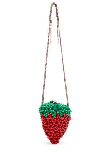 Strawberry mini bead cross-body bag by ALEMAIS