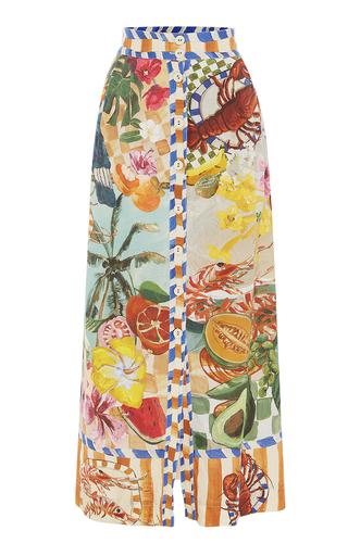 Theo Printed Linen Maxi Skirt by ALEMAIS