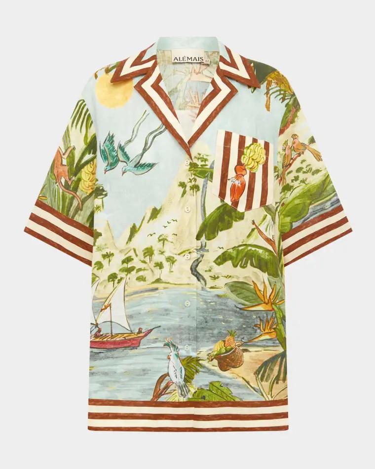Toucan Tango Linen Shirt by ALEMAIS