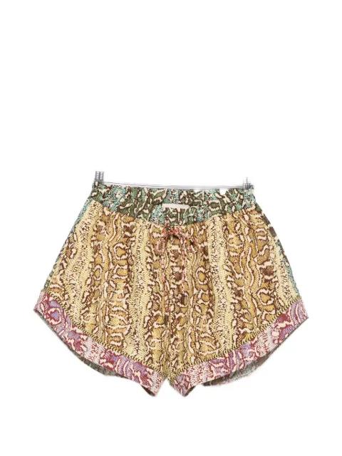 Varna snake-print shorts by ALEMAIS