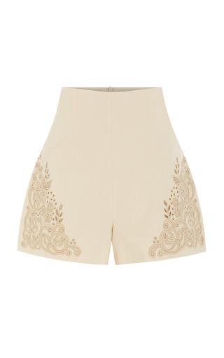 Violeta Embroidered Linen Shorts by ALEMAIS