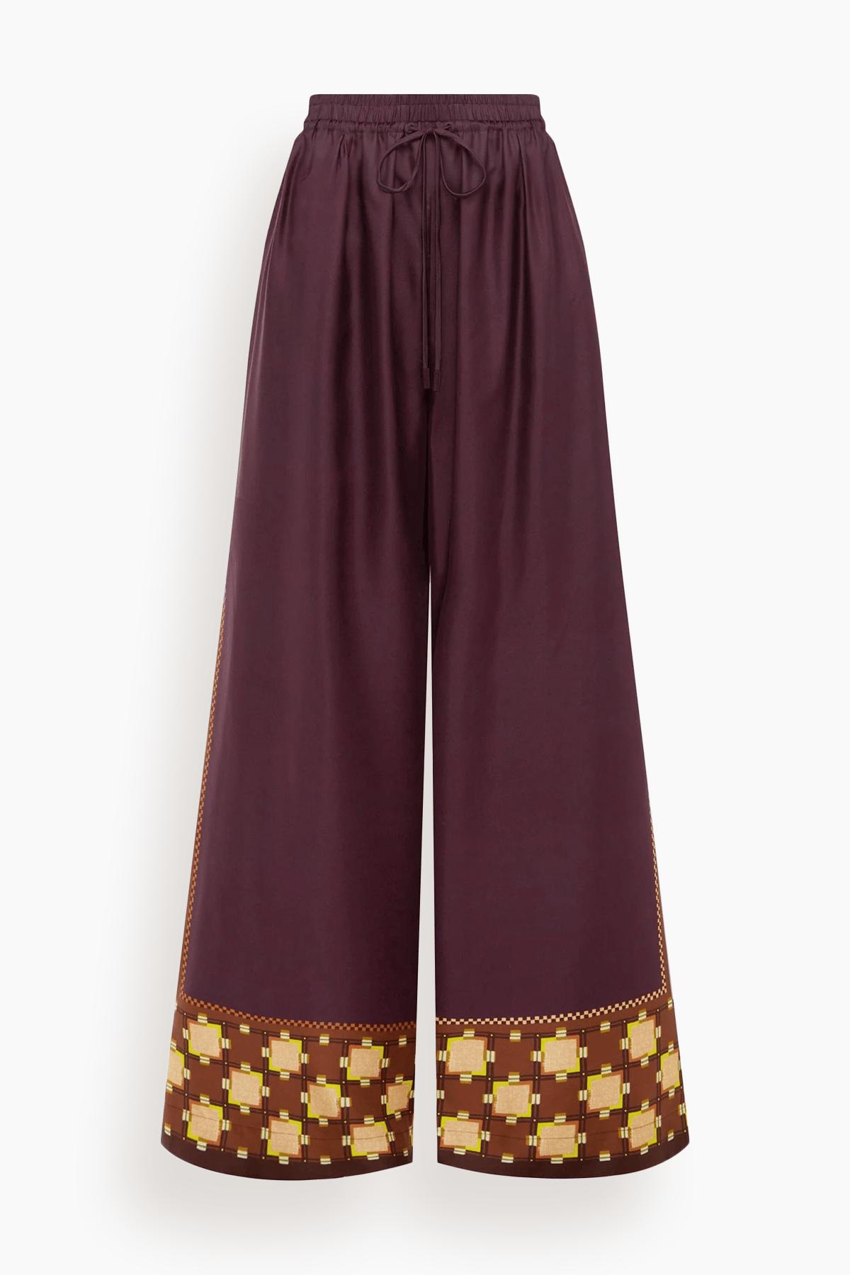 Wilson Silk Pant in Multi by ALEMAIS