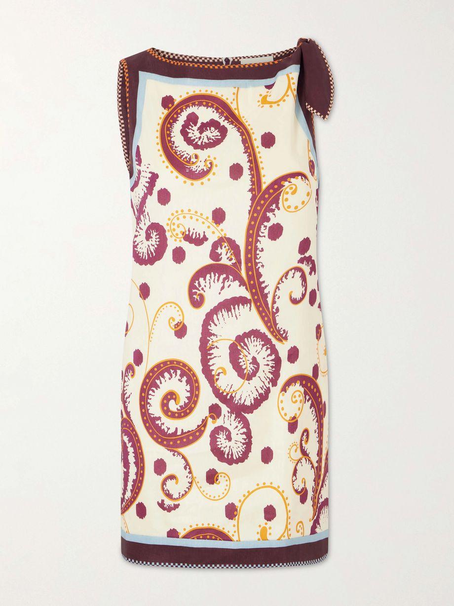 Wilson floral-print linen and silk-blend twill mini dress by ALEMAIS