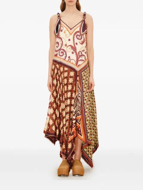 Wilson knotted print midi dress by ALEMAIS