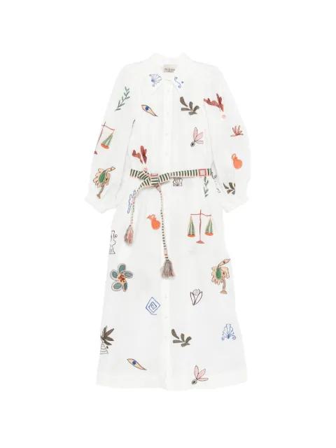embroidered midi dress by ALEMAIS