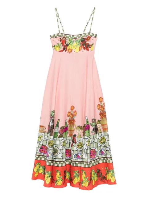 floral-print A-line dress by ALEMAIS