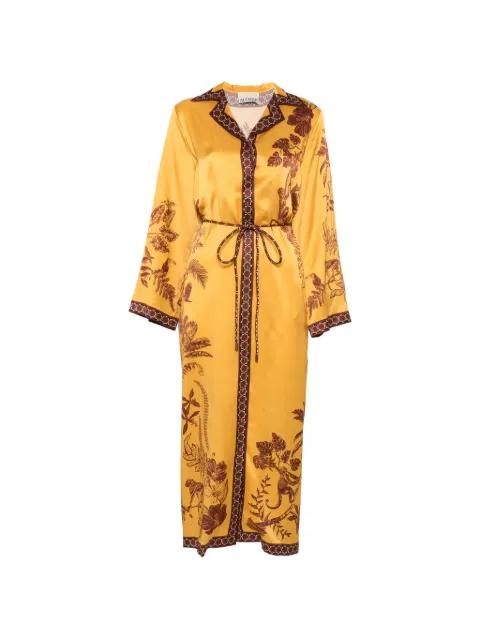 floral-print belted dress by ALEMAIS
