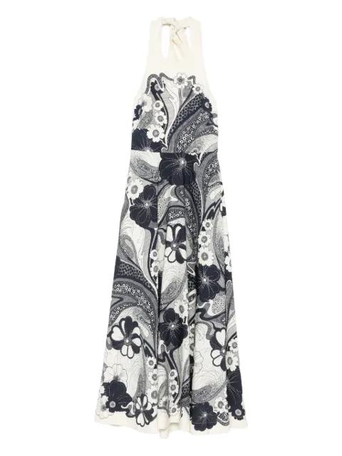 floral-print halter-neck maxi dress by ALEMAIS