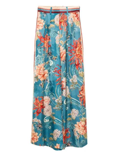 floral-print pleated trousers by ALEMAIS