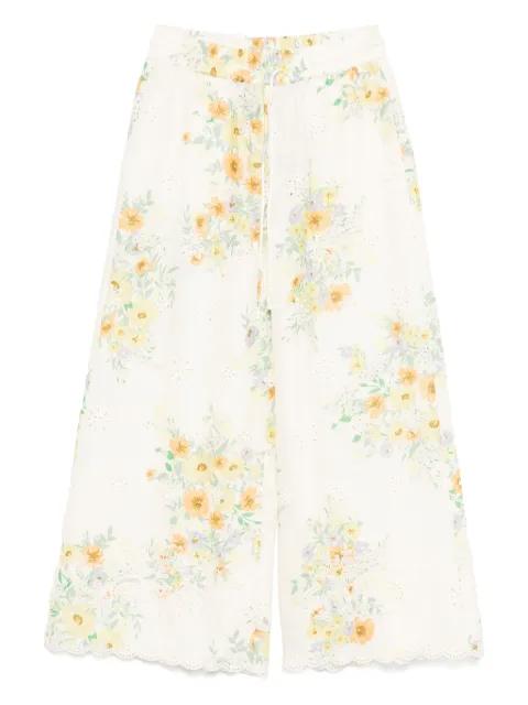floral-print wide-leg trousers by ALEMAIS