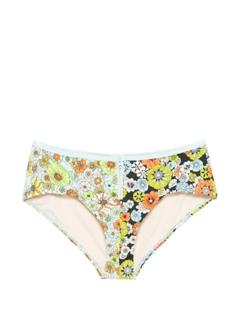 floral-print zip-up bikini bottom by ALEMAIS