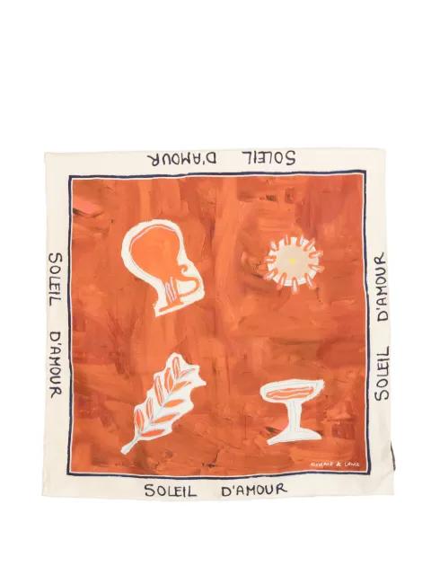 graphic print scarf by ALEMAIS