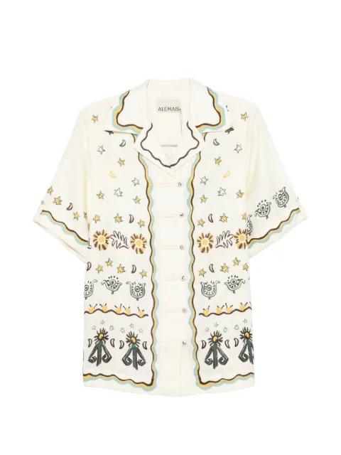 graphic-print shirt by ALEMAIS
