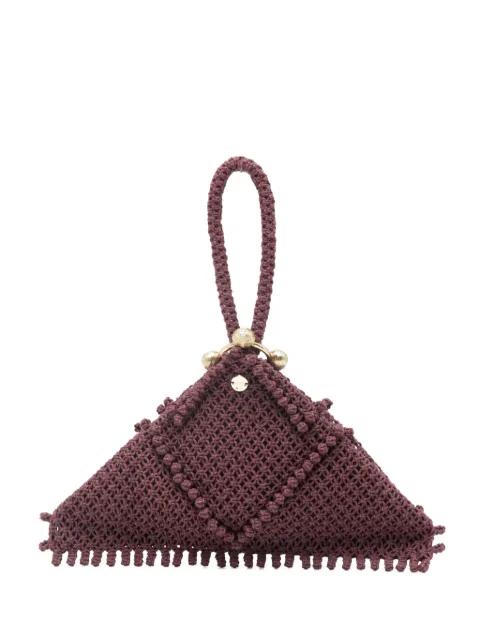 macramé top-handle tote bag by ALEMAIS