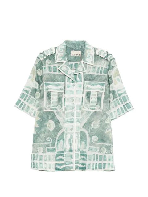 pocket print top by ALEMAIS