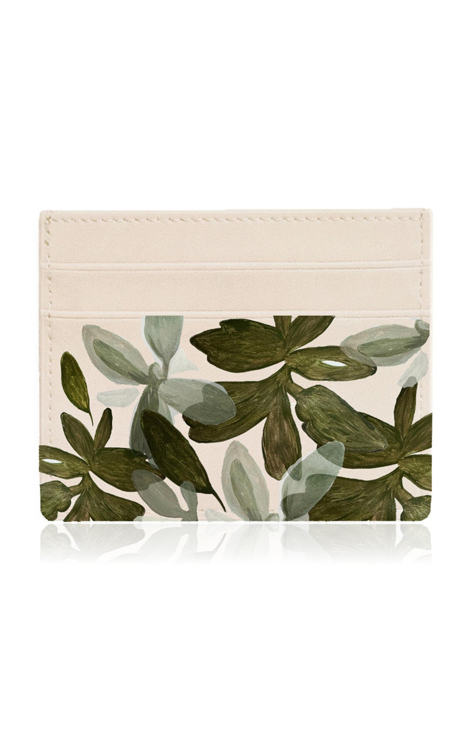 Alepel - Fantasy Leaves Faux Leather Cardholder - Green - Moda Operandi by ALEPEL