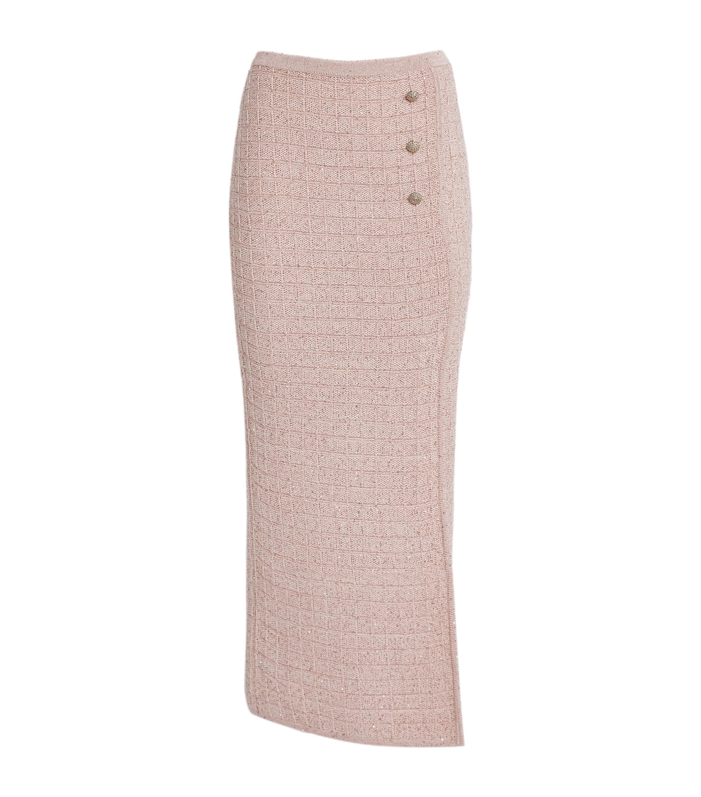 Alessandra Rich Knitted Sequin Midi Skirt by ALESSANDRA RICH