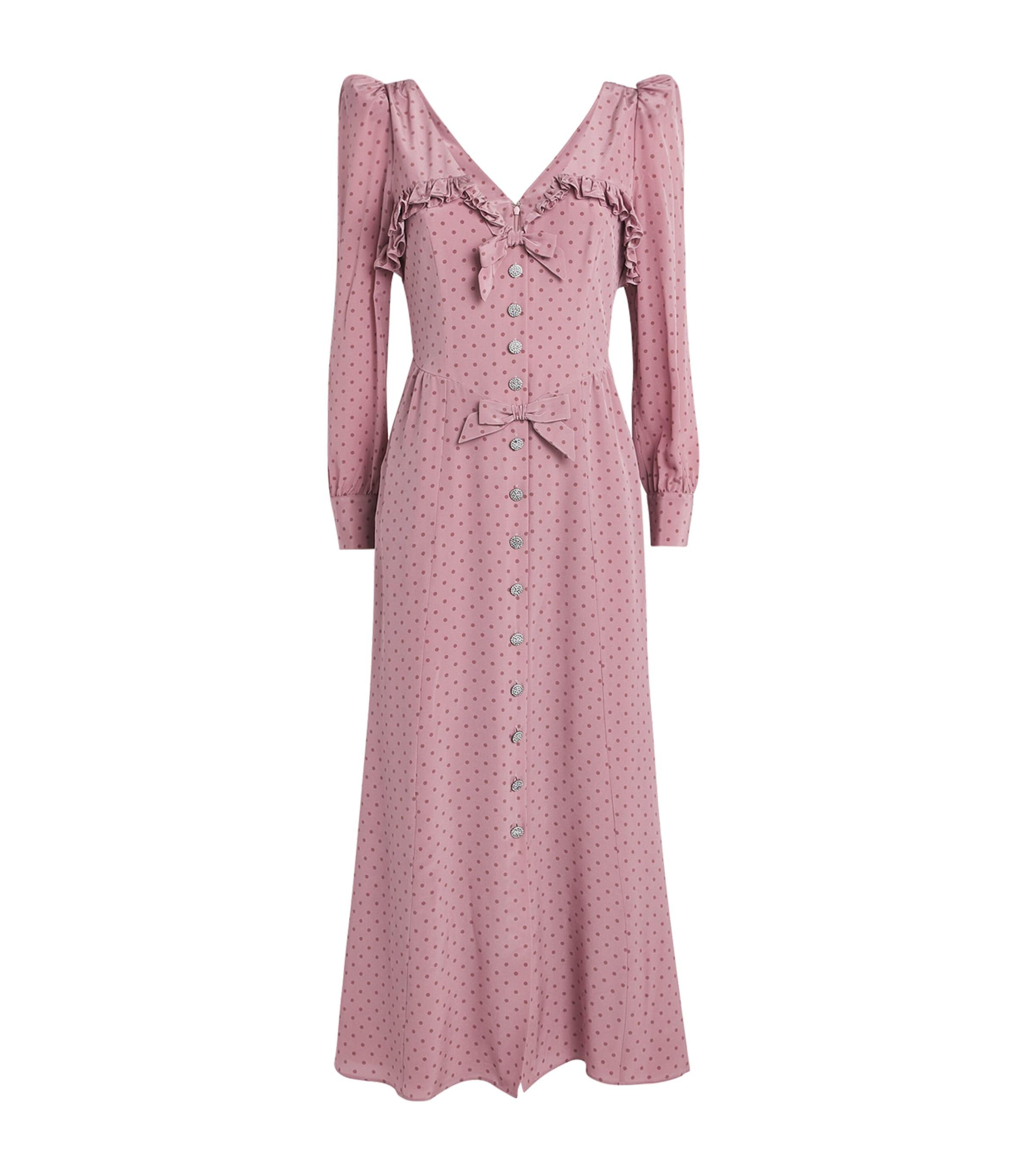 Alessandra Rich Silk Crepe Polka-Dot Dress by ALESSANDRA RICH