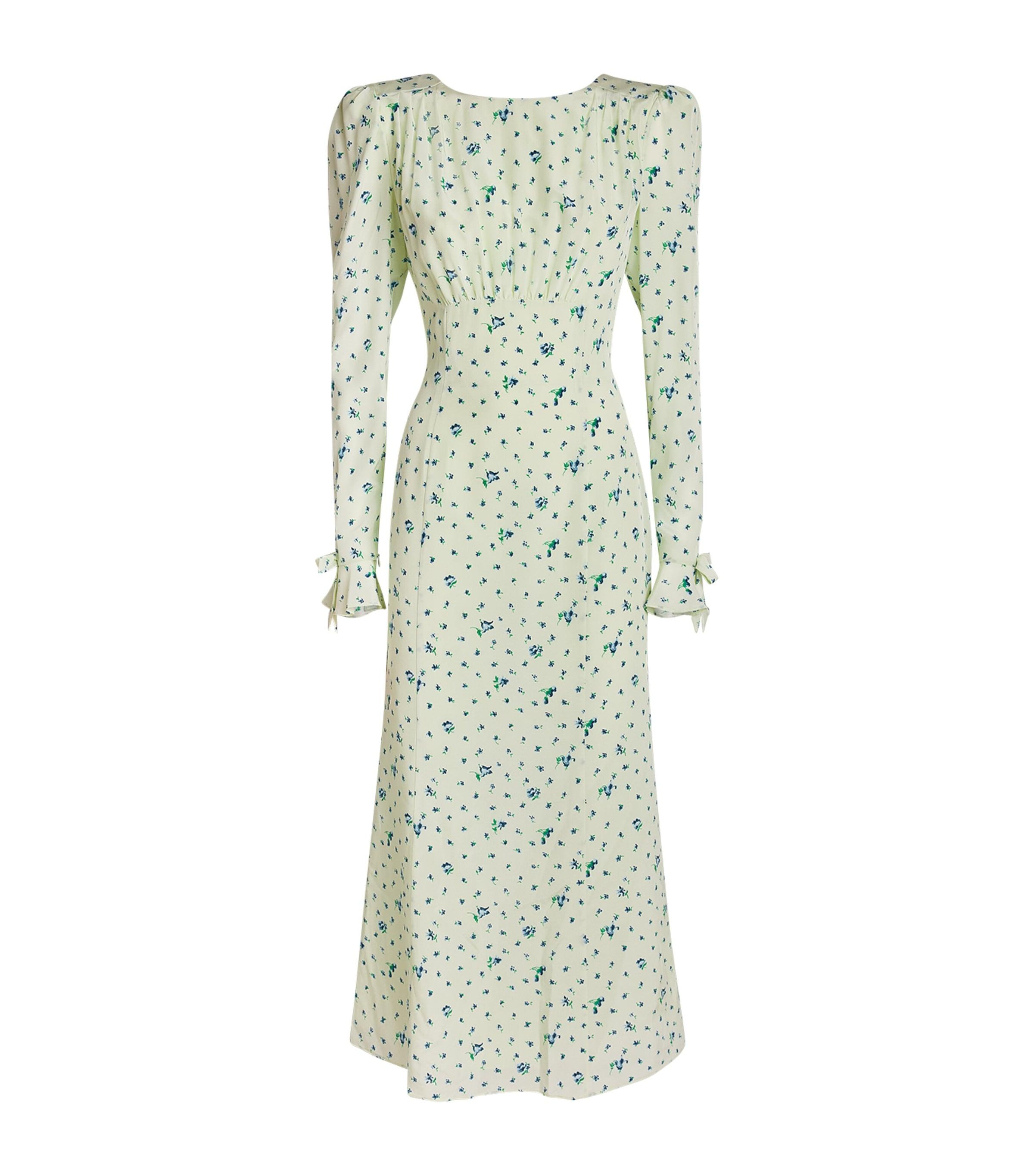 Alessandra Rich Silk Open-Back Maxi Dress by ALESSANDRA RICH